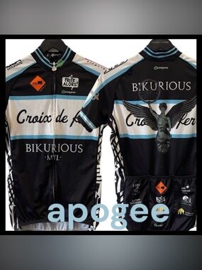 Apogee Croix De Fer Unisex Short Sleeve Full Zip Cycling Jersey (M S/W L)